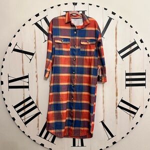 Plaid Shacket Dress